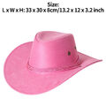 DE Western Cowboy Hut Outdoor Aktivität Sonnenhut Big Brim Cowboy Kordelzug Hut