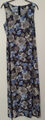 Neuwertiges Viskose Maxi-Kleid Street One 38 blau grau Blumenmuster 34 36 S M