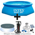 Intex Easy Set Quick Up Pool 305x76cm + Abdeckplane+Filterpumpe+Handpumpe