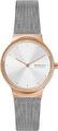 Skagen Damen Freja Zweizeiger, 34 mm, SKW3017 Weiß-Silber, Rosegold, Silber