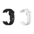 Silicone Smart Watch Band for Samsung Galaxy Watch 6/5/4/Classic/5 Pro (Black)