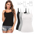 Damen Unterhemd BH-Hemd Basic Eingebauter BH Bügelloser Gepolstert Tank Tops