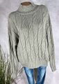 warmer Grobstrick  Pullover  Italy  Zopfstrick TAUPE 36 38 40