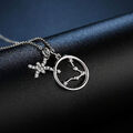 Sternzeichen Kette mit 2 Anhänger Symbol und Sternbild Silber925 Zirkon Geschenk