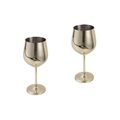  2 Pack Schaumwein Champagnergläser Aus Edelstahl Goldene Leichte Weinbecher