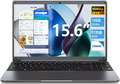 SGIN Laptop 15.6 Zoll 12GB DDR4 RAM 512GB SSD Webcam Typ-C Mini HDMI WiFi Sliver