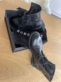 Schnürboots/Schnürstiefeletten von Rundholz Gr. 40/41, schwarz