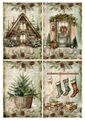 Reispapier-Motiv Strohseide-Decoupage-Vintage-Weihnachten-rustikal-200093