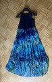 desigual kleid M Blau Schwarz Muster Maxikleid sommerkleid