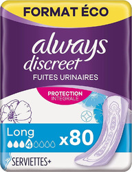 ✅ Always Discreet Inkontinenzeinlagen Long, 80 Binden (4x20 Stück) Monatspaket ✅