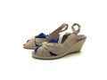 Tommy Hilfiger Damen Sandale Sandalette Pantolette Beige Gr. 38 (UK 5)