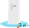 * KuWFi 4G SIM Router, KuWFi 300 Mbps 4G LTE CPE Router mit POE Adapter Outdoor 