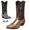 Modische Western Cowboy Cowboystiefel Mit Runder Zehenpartie Für Herren Stiefel