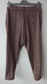 SAMOON  Damen Stretch Hose dunkelrot/schwarz/beige  Gr. 46 -TOP ZUSTAND