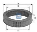 UFI Luftfilter Filtereinsatz für Mitsubishi Lancer IV 1.5 Colt II 1.2 ELGL