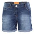 Damen Jeans Shorts Destroyed Bermuda Stretch Hotpants Denim Kurze Hose