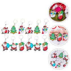  12 PCS Weihnachtsmann-Anhänger Weihnachtsgeschenk Schlüsselanhänger Liebhaber