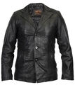 Herren Lederjacke aus weichem Lamm Nappaleder, 70er Jahre Style, Leder Blazer 