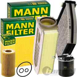 MANN FILTER INSPEKTIONSPAKET passend für MERCEDES C E KLASSE W/S 204 212 GLK