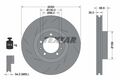 1x TEXTAR Bremsscheibe PRO+ 92214005 für PORSCHE PANAMERA 970 Hybrid