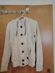 Bench Sweatshirtjacke in Creme Gr. XS