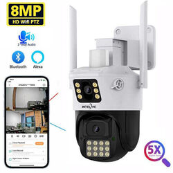 4K 8MP HD FUNK WLAN WIFI IP NETZWERK CAMERA Outdoor AUßEN ÜBERWACHUNGSKAMERA PTZ