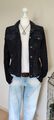 Jacke Jeansjacke Cordjacke schwarz S Spitze Strass Italy