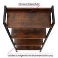 Leiterregal mit 4/5 Ebenen Standregal Bücherregal Regal Holz + Metall Industrie