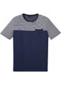 Neu T-Shirt Gr. 48/50 (M) Blau Weiß Gestreift Herren Baumwollshirt Oberteil