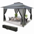 Pavillon 3x3/3,6x3,6m Faltpavillon Gartenzelt Partyzelt Faltbar Wasserdicht Zelt