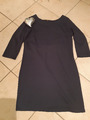 Kleid 3/4Arm Damen, knielang, Basic, RV hinten, dkl. blau, Gr. M, Vila