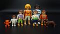 Playmobil Figur Mann Mann Kinder Baby Hund Teddy Familie Nr. 17373