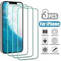 3x Echt Glas für iphone 15 14 13 12 11 Pro Max Mini Panzerfolie Displayschutz