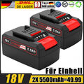 1-2X 6,0Ah 5,5Ah Ersatzakku Für Einhell Akku 18V Power X-Change Lithium PXC LED