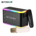 Bluetooth 5.0 Lautsprecher RGB Subwoofer Musikbox Boombox Party LED mit Mikrofon