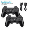 2 Stück Wireless Bluetooth Double-Shock-Controller Gamepad für PS3 PlayStation