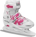 Roces Kinder Jokey Ice 2.0 Schlittschuhe – Verstellbar, Weiß/Fuchsia (Gr 38-41)