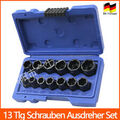 Schraubenausdreher NussStecknuss Set 3/8" Linksausdreher SchraubenlÖser Bohrer