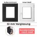 Kellerfenster Anthrazit Fenster Kunststofffenster 2 fach Verglasung Dreh Kipp