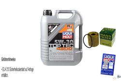 MANN-FILTER Ölfilter 5 L Liqui Moly Top Tec 4200 5W-30 für Volvo V50 2.0 D V70