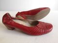 Damen Schuhe Pumps Ballerinas Softwaves Gr 40 rot Echtleder