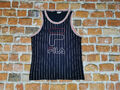 *FILA SPORT SOMMER VINTAGE ACHSEL T SHIRT TANK TOP*BLAU STREIFEN*GR: L*TIP TOP