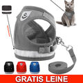 Hundegeschirr Katzen Hunde Brustgeschirr verstellbar Gr. S M L gepolstert Nylon