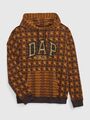 DAP x GAP Logo Hoodie Dapper Dan Größe L Unisex Braun Hellbraun