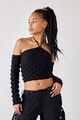 Urban Outfitters Neckholder Top stachelig strukturiert Gr. M schwarz stretchig Grunge 