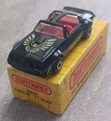 PONTIAC FIREBIRD T-ROOF SCHWARZ MATCHBOX SUPERFAST MB35 ENGLAND VON 1983 OVP BOX