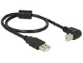 USB Kabel Delock A -> B St/St 0.50m 90ø schwarz