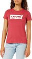 Levi's Damen The Perfect Tee Kurzarm T-Shirt Baumwolle Print Logo Shirt Rot