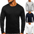 Sweatshirt Langarmshirt Pullover Rundhals Basic Men Sport Herren BOLF Unifarben 