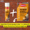 😍OWATROL Öl OIL Bundle 1 Liter + 1 x 300ml Öl Spray Rostschutz Rostversiegelung